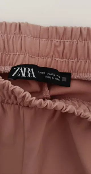 Pantalón jogger rosa con cremalleras Zara T.XS