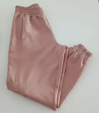 Pantalón jogger rosa con cremalleras Zara T.XS