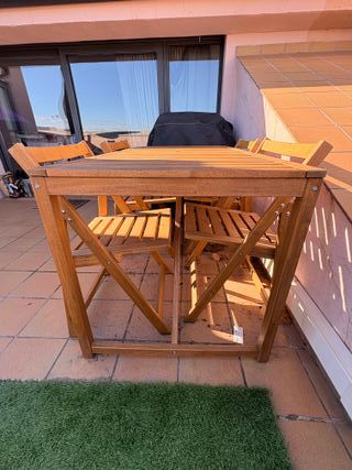 Mesa Jardín IKEA NÄMMARÖ + 4 Sillas + funda