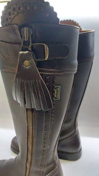 Botas de hípica de cuero marrón