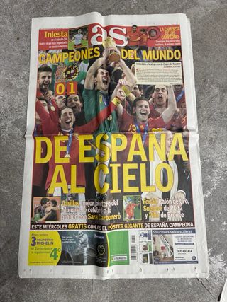 Periódico Marca España Campeona Mundo 2010