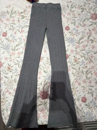 Bershka Jersey Gris Encaje Manga Larga