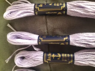 Lote 7 madejas hilo Anchor N.108 Lavanda