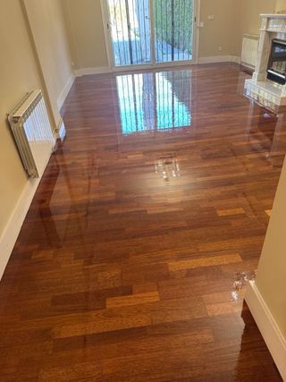 Suelo de parquet de madera