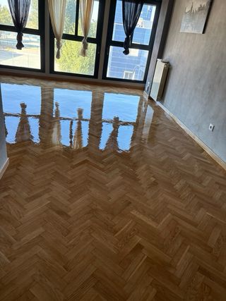 Suelo de parquet de madera