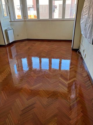 Suelo de parquet de madera