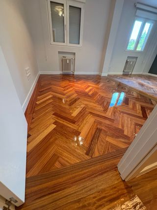 Suelo de parquet de madera