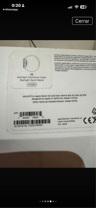 Apple Watch SE 44mm Rosa/Plata