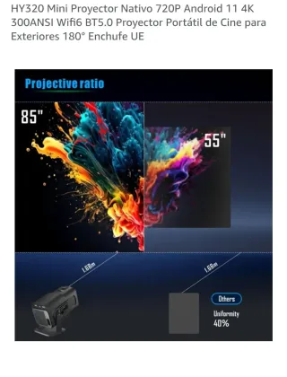 Proyector Magcubik HY320 Mini 720P Android 11