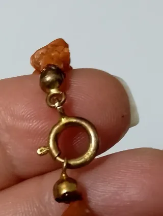 Collana chiusura argento 925 e corallo