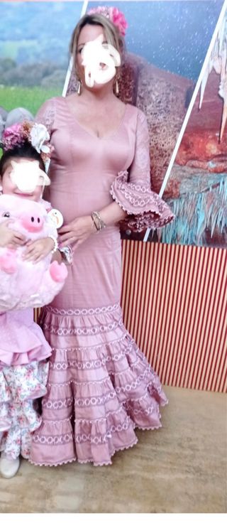 Traje de flamenca canastero alta calidad