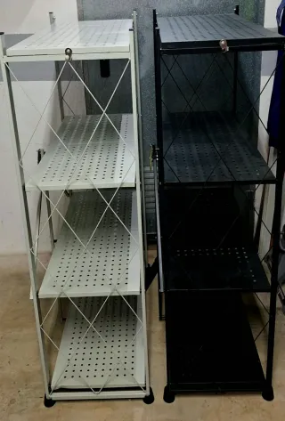 2 Estanterías metálicas plegables 4 Niveles