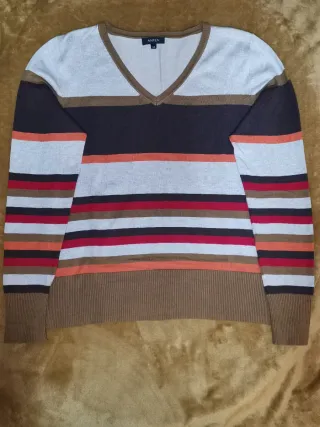 Jersey ANTEA rayas marrón multicolor Talla M