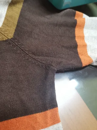 Jersey ANTEA rayas marrón multicolor Talla M