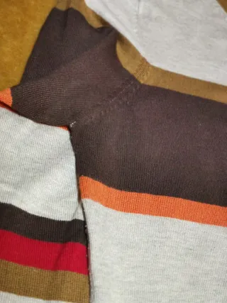 Jersey ANTEA rayas marrón multicolor Talla M