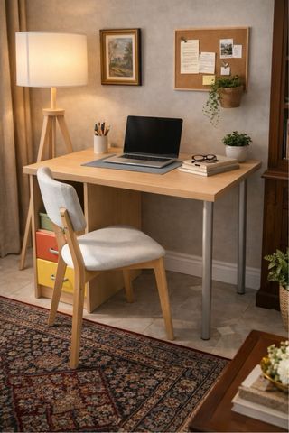 Escritorio madera y metal