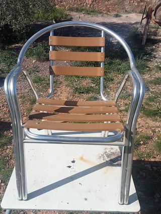 Sillas Apilables Metal y Madera