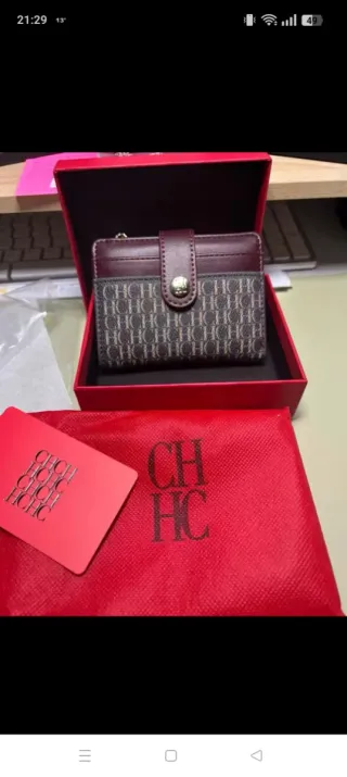 Monedero  Marrón/Rojo