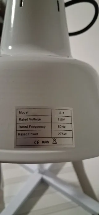 Lámpara infrarrojos pie