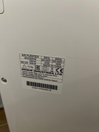 Purificador Aire Daikin Humidificador Blanco