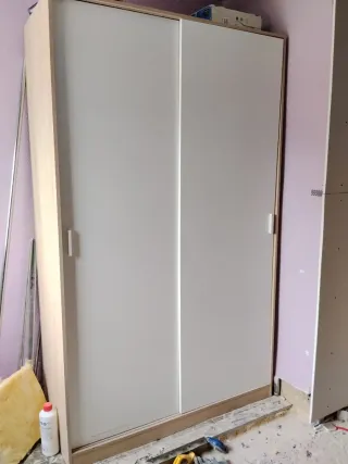 Armario blanco puertas correderas