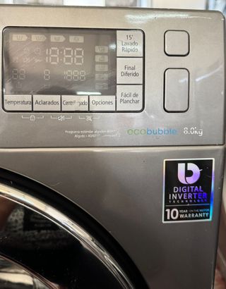 LAVADORA SAMSUNG EN INOX DE 8 KILOS