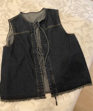 Chaleco vaquero con cintas