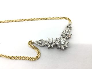 gargantilla oro 18k con piedra 20cm