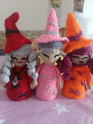 Muñecas Amigurumi Brujas Hechas a Mano