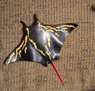 Mantaraya Playmobil Negra con Rayas Amarillas