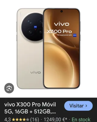 Vivo X300 Pro 5G 16GB 512GB Beige/Dorado