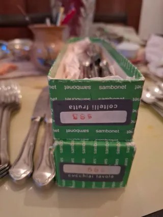 Servizio posate Sambonet 12 persone. Acciaio inox