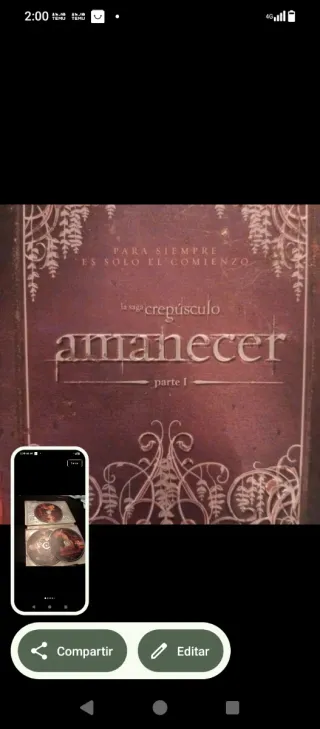 DVD Amanecer 1  Saga Crepúsculo edición especial