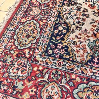 Alfombra Persa Lana Rojo y Beige