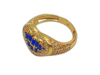 anillo oro 18k con circonita