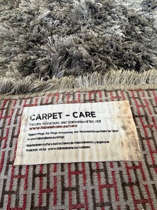 Alfombra de lujo pelo largo gris oscuro/claro