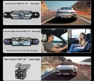 DASHCAM Triple Cámara Salpicadero NUEVA