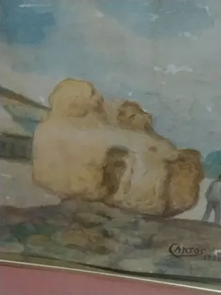 Pintura Antigua Alicante  famoso pintor M. Cantos