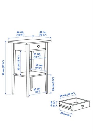 Mesitas de noche Ikea Hemnes (2 unidades)