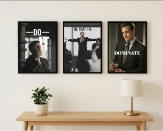 Set 3 Quadri suits the wolf of wall street