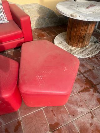 Conjunto sillones piel sintética exterior/interi