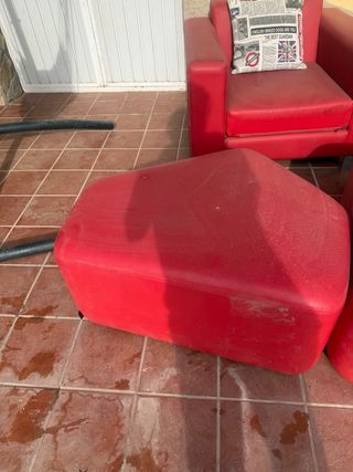 Conjunto sillones piel sintética exterior/interi