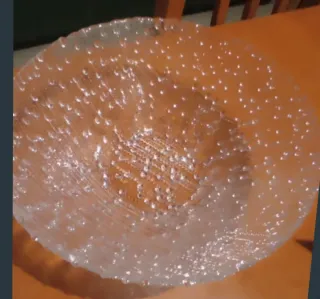 Frutero de cristal diseño burbujas