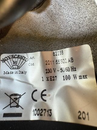 Lampada a sospensione vetro vintage