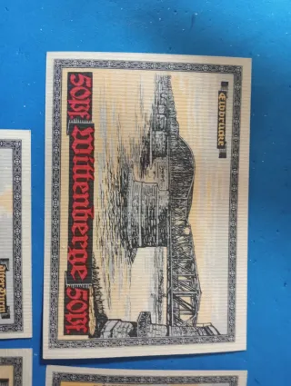 4 Banconote Germania 50pf Wittenberge