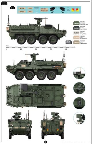 Maqueta M1130 Stryker CV & CV-TACP 1+1 3RO 1/72
