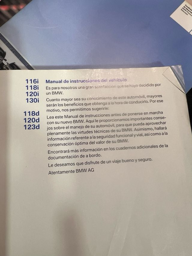 Manual instrucciones BMW Serie 1