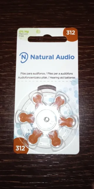 Pilas Audífonos Natural Audio 312. (46 pilas)