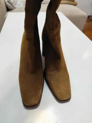 Botas de serraje tacón alto