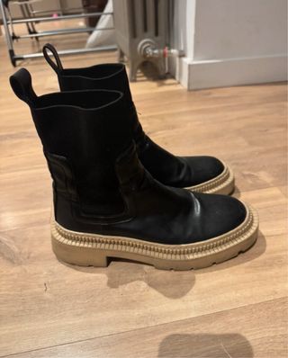 Botas Mango Talla 37 Negras